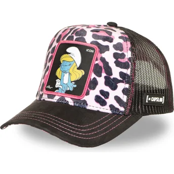 Rosa Leopard Trucker Cap Pitufina SMU LEOP Die Schlümpfe von Capslab