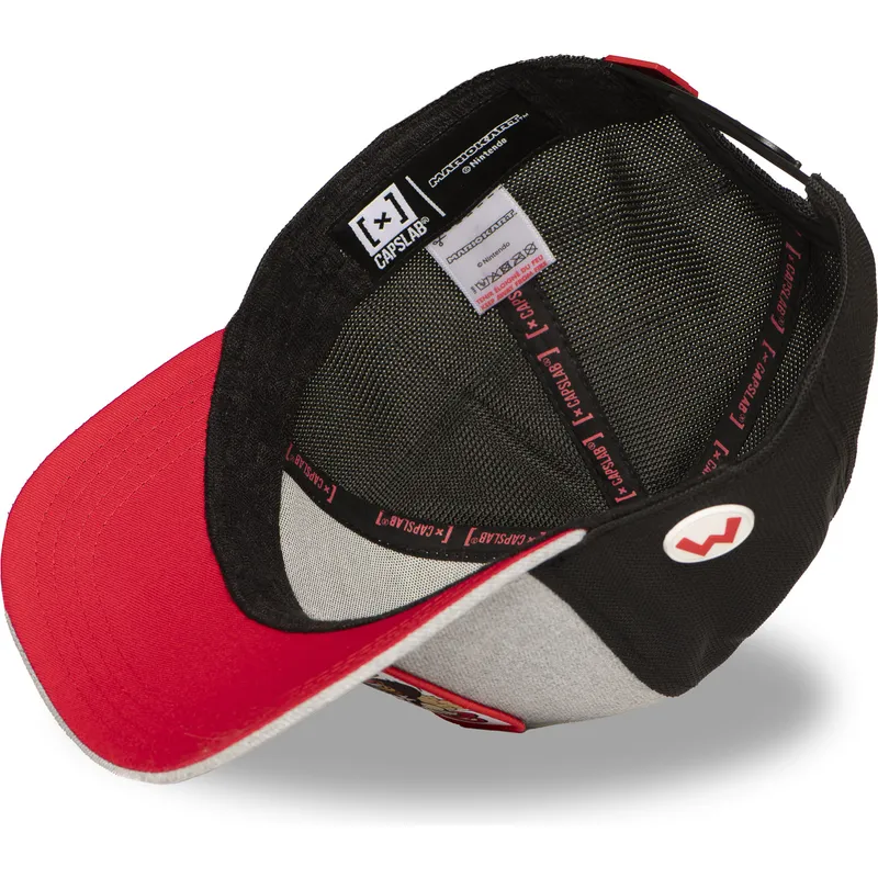 gra-og-sort-trucker-kasket-mario-kart-smk3-vro-super-mario-bros-fra-capslab