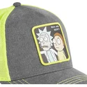 gra-og-gul-trucker-kasket-rick-og-morty-rem6-loo-fra-capslab