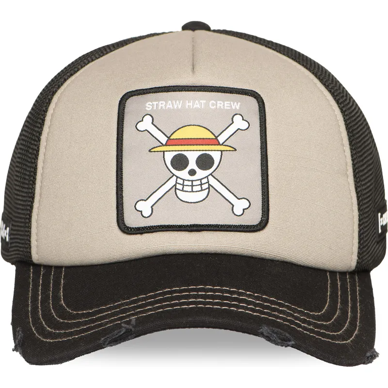 beige-och-svart-truckerkeps-straw-hat-pirates-op6-str-one-piece-fran-capslab