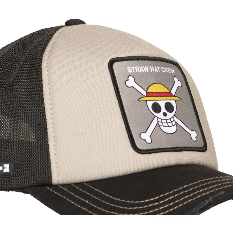beige-och-svart-truckerkeps-straw-hat-pirates-op6-str-one-piece-fran-capslab