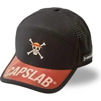 Cappello curvo nero regolabile Straw Hat Pirates OP6 PIR One Piece di Capslab