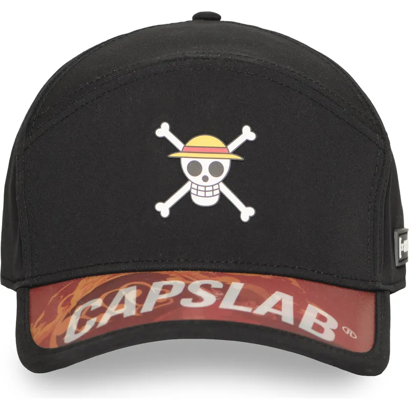sort-justerbar-kasket-med-bojet-skygge-straw-hat-pirates-op6-pir-one-piece-fra-capslab