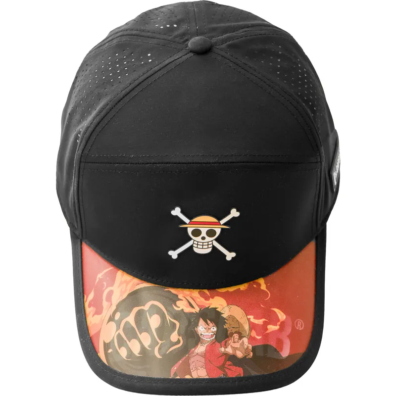 sort-justerbar-kasket-med-bojet-skygge-straw-hat-pirates-op6-pir-one-piece-fra-capslab