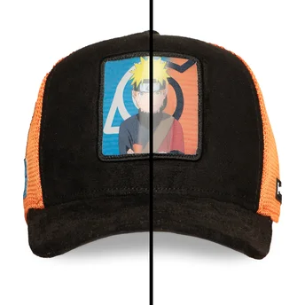 Cappellino trucker nero e arancione Naruto Uzumaki NS5 SAG Naruto di Capslab