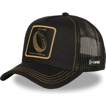 Cappellino trucker nero Anello Unico LOTR RIN Il Signore degli Anelli di Capslab