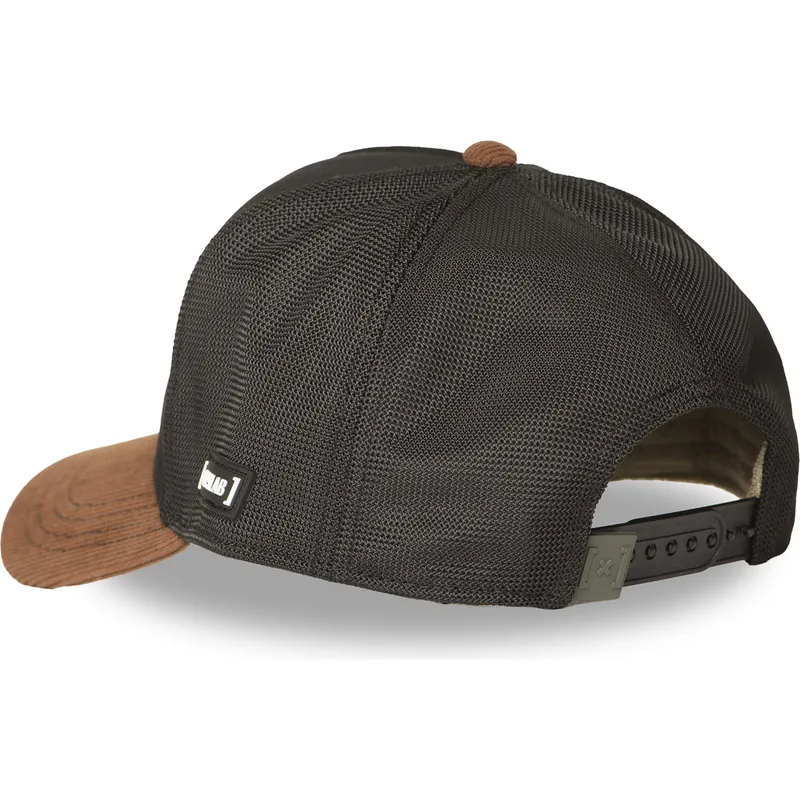 sort-og-brun-coyote-trucker-kasket-loo12-wi2-looney-tunes-fra-capslab