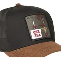 cappellino-trucker-nero-e-marrone-coyote-loo12-wi2-looney-tunes-di-capslab