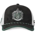 trucker-kasket-sort-og-hvid-slytherin-hp3-sly-harry-potter-fra-capslab