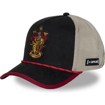 Cappellino trucker nero e beige Grifondoro HP3 GRY Harry Potter di Capslab
