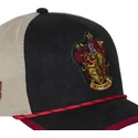 sort-og-beige-trucker-kasket-gryffindor-hp3-gry-harry-potter-fra-capslab