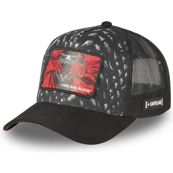 Cappellino trucker nero Dracarys Fire And Blood GOT BLO Gioco di Troni di Capslab