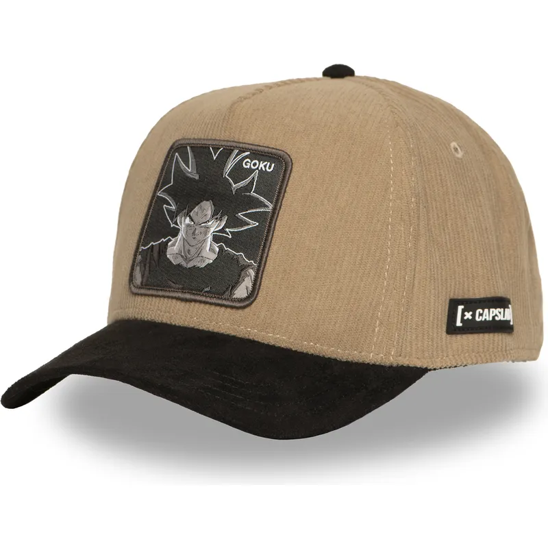 capslab-dragon-ball-son-goku-dbs7-uni-brun-og-sort-snapback-kasket