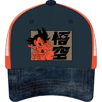 Truckerkeps blå och orange Son Goku Barn DB6 KID Dragon Ball från Capslab