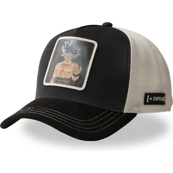 Cappellino trucker nero e bianco Son Goku Ultra Istinto DBS7 UIC Dragon Ball di Capslab