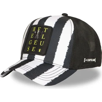 Cappellino trucker nero e bianco Beetlejuice BTJ STR Beetlejuice di Capslab
