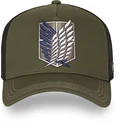 grune-und-schwarze-trucker-kappe-cuerpo-de-exploracion-aot2-sco-attack-on-titan-von-capslab