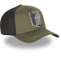 grune-und-schwarze-trucker-kappe-cuerpo-de-exploracion-aot2-sco-attack-on-titan-von-capslab
