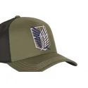 grune-und-schwarze-trucker-kappe-cuerpo-de-exploracion-aot2-sco-attack-on-titan-von-capslab