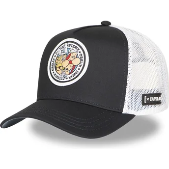 Casquette trucker noire et blanche Astérix, Obélix et Idéfix AST2 CRW Astérix le Gaulois Capslab