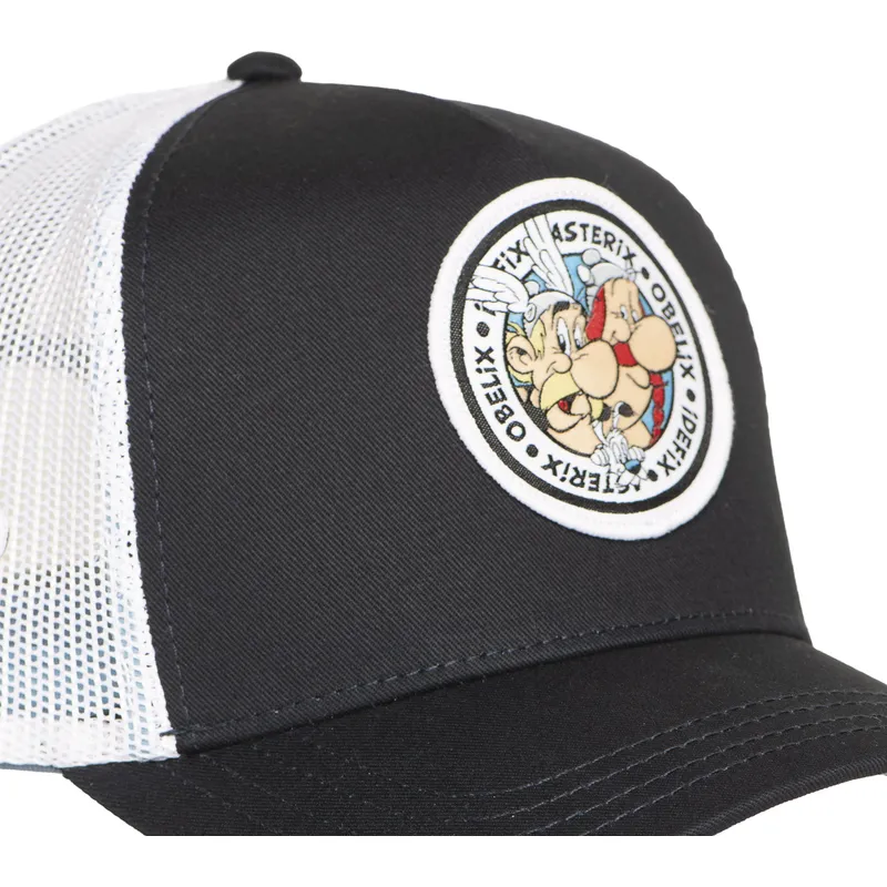 cappellino-trucker-nero-e-bianco-asterix-obelix-e-idefix-ast2-crw-asterix-il-gallo-di-capslab