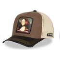 cappello-trucker-marrone-e-nero-mona-lisa-pump-up-the-volume-fam-mon-famous-di-capslab