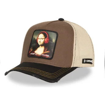 Cappello trucker marrone e nero Mona Lisa Pump Up The Volume FAM MON Famous di Capslab