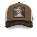 casquette-trucker-marron-et-noire-mona-lisa-pump-up-the-volume-fam-mon-famous-capslab