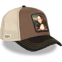 cappello-trucker-marrone-e-nero-mona-lisa-pump-up-the-volume-fam-mon-famous-di-capslab