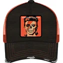 cappellino-trucker-nero-e-arancione-david-bowie-dead-stars-still-burn-fam-dea-famous-di-capslab