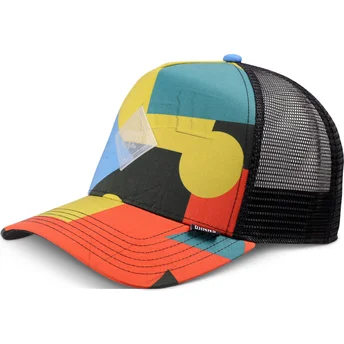 Cappello trucker multicolore Geometric Dark HFT di Djinns