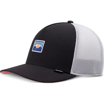 Schwarz-weiße Trucker-Cap Seersoftmesh HFT von Djinns
