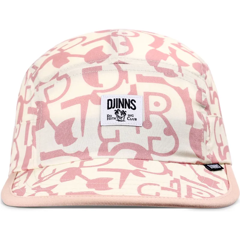 gorra-curva-beige-och-rosa-simple-aztek-soft-fc-fran-djinns