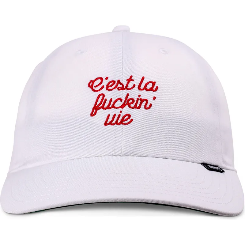 cappellino-curvo-bianco-regolabile-cest-la-fuckin-vie-di-djinns