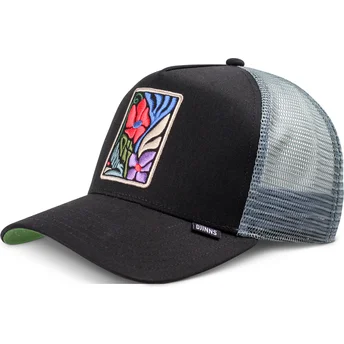Cappellino trucker nero M-Flowers HFT di Djinns