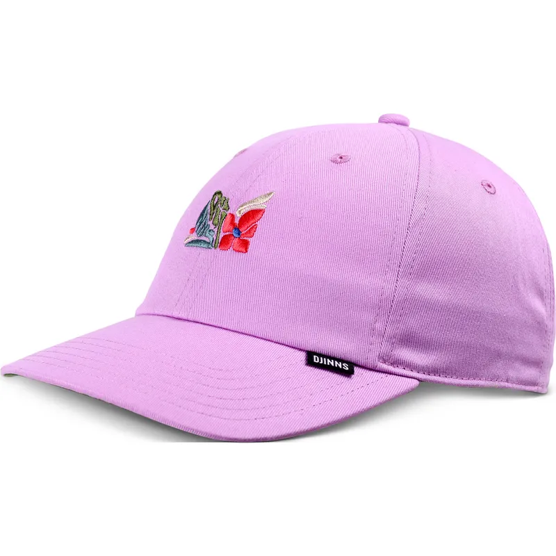 violette-verstellbare-curved-cap-m-flowers-von-djinns