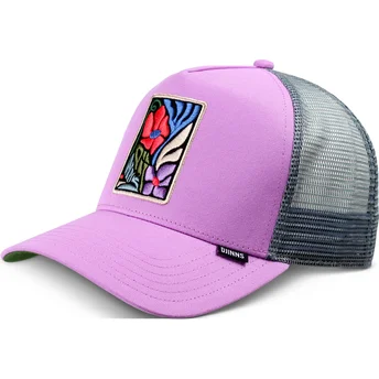 Cappellino trucker viola M-Flowers HFT di Djinns