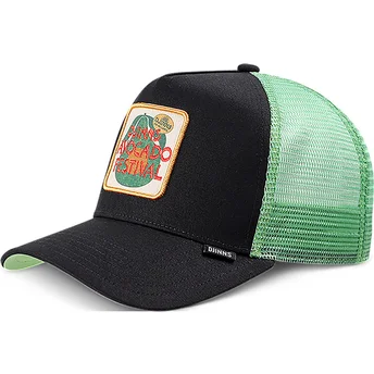 Cappellino trucker nero e verde Avocado Festival HFT di Djinns
