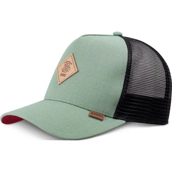 Grüne und schwarze Trucker-Cap Plainlace HFT von Djinns