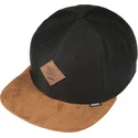 flad-sort-og-brun-snapback-kasket-honey-knit-fra-djinns