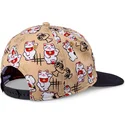 bezowo-czarna-czapka-snapback-z-plaskim-daszkiem-dla-dzieci-lucky-cat-linen-od-djinns