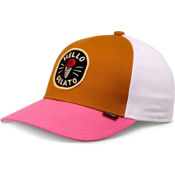 Snapback multicolore con visiera curva per bambino Food Gelato Basic di Djinns