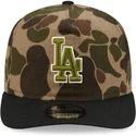 verstellbare-gebogene-tarnkappe-19twenty-brushed-cotton-three-looms-duck-der-los-angeles-dodgers-mlb-von-new-era