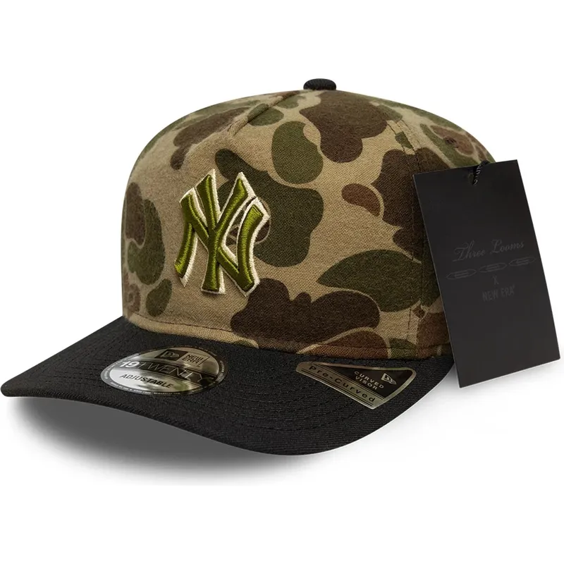 buet-kasket-camouflage-justerbar-19twenty-brushed-cotton-three-looms-duck-fra-new-york-yankees-mlb-fra-new-era