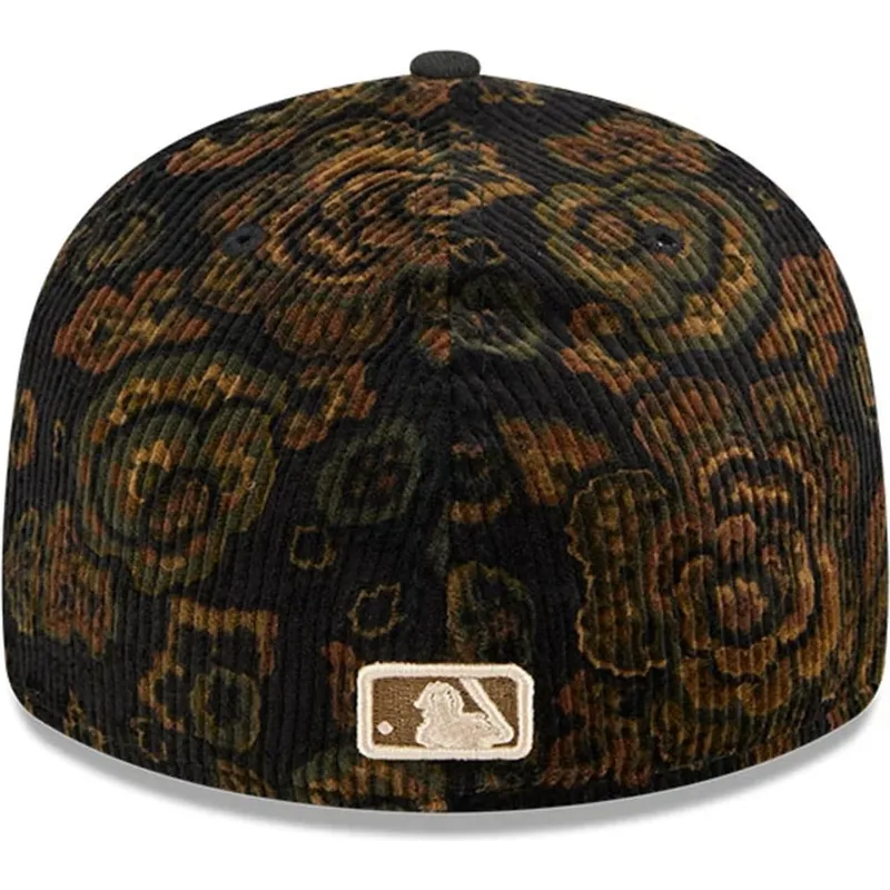 czarna-zakrzywiona-dopasowana-czapka-59fifty-low-profile-floral-cord-three-looms-printed-corduroy-detroit-tigers-mlb-od-new-era