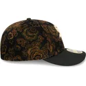 casquette-courbee-noire-ajustee-59fifty-low-profile-floral-cord-three-looms-printed-corduroy-chicago-white-sox-mlb-new-era