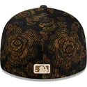 san-diego-padres-mlb-new-era-sort-buet-59fifty-low-profile-floral-cord-three-looms-trykt-flojl-kasket