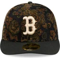 cappellino-curvo-nero-regolabile-59fifty-low-profile-floral-cord-three-looms-printed-corduroy-dei-boston-red-sox-mlb-di-new-era