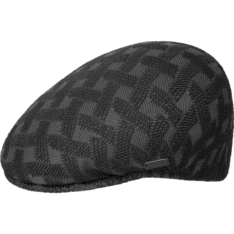schwarze-baskenmutze-cross-weave-504-black-von-kangol