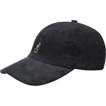 Kangol Cord Baseball Sort Justerbar Sort Kasket med Buet...